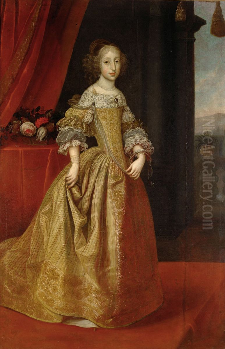 Erzherzogin Maria Antonia (1669-1692) Oil Painting by Benjamin Block