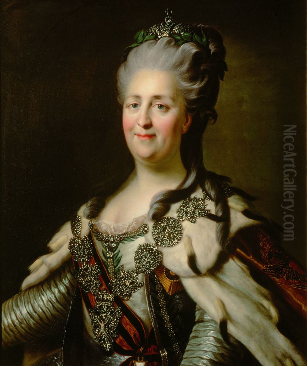 Portrait ofCatherine II of Russia(1729-1796) Oil Painting by Alexander Roslin
