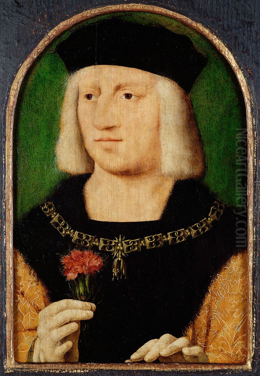 Emperor Maximilian I. (1459-1519) Oil Painting by Joos Van Cleve