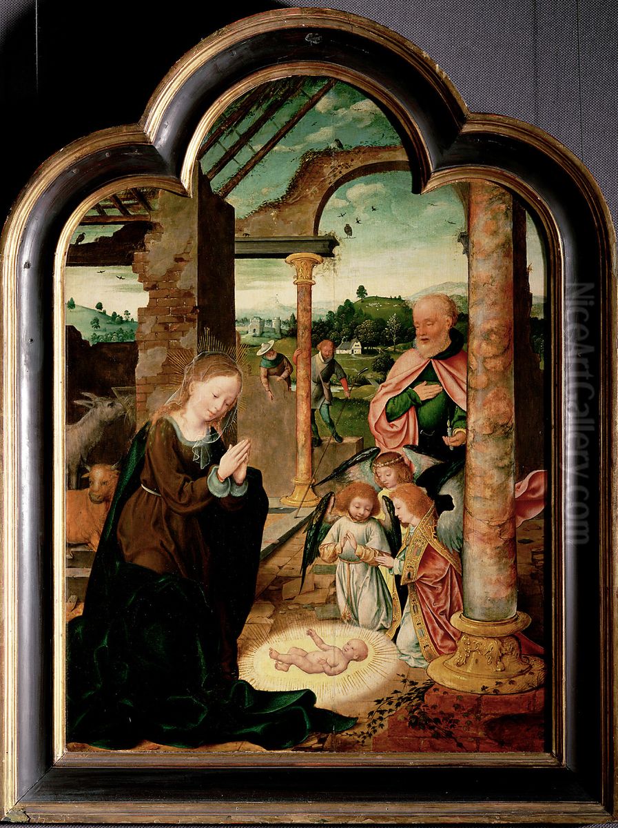 Geburt Christi Oil Painting by Joos Van Cleve
