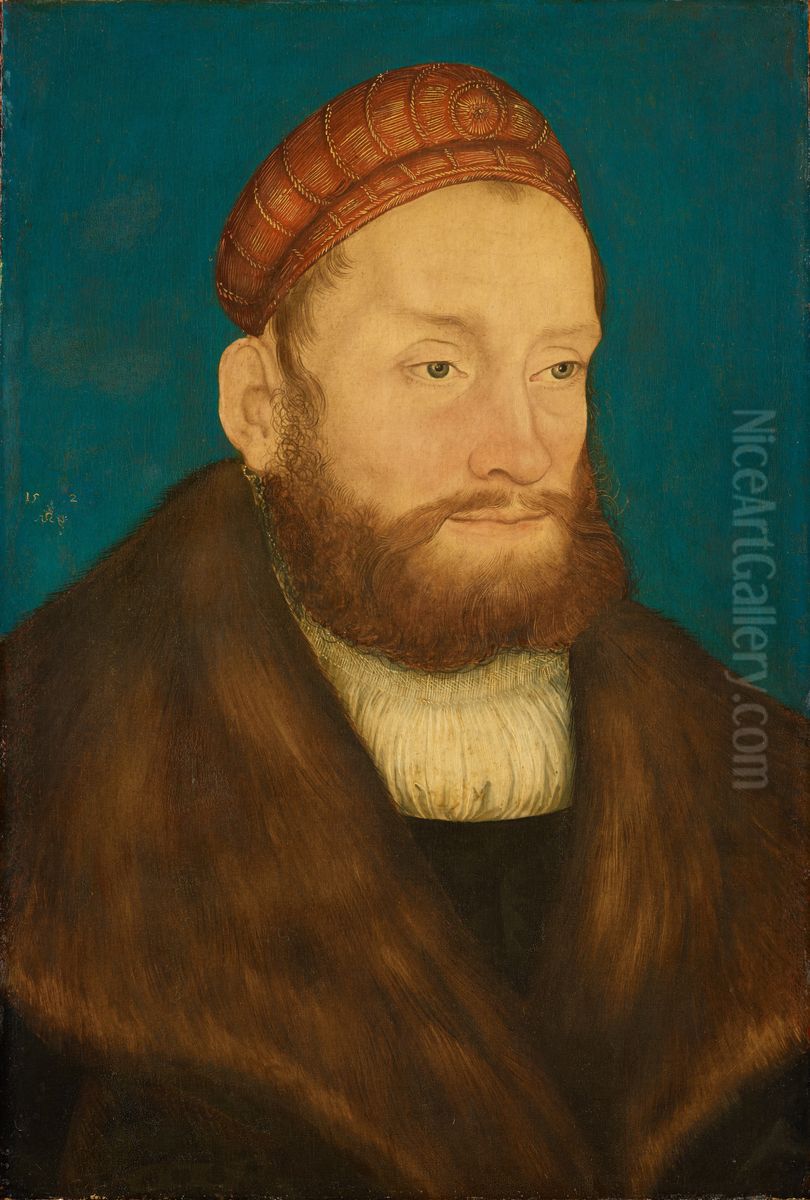 Markgraf Casimir von Brandenburg - Kulmbach (1481-1527) Oil Painting by Lucas Cranach the Elder
