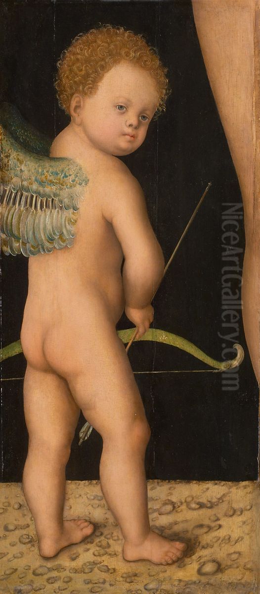 Cupid Oil Painting by Lucas Cranach the Elder