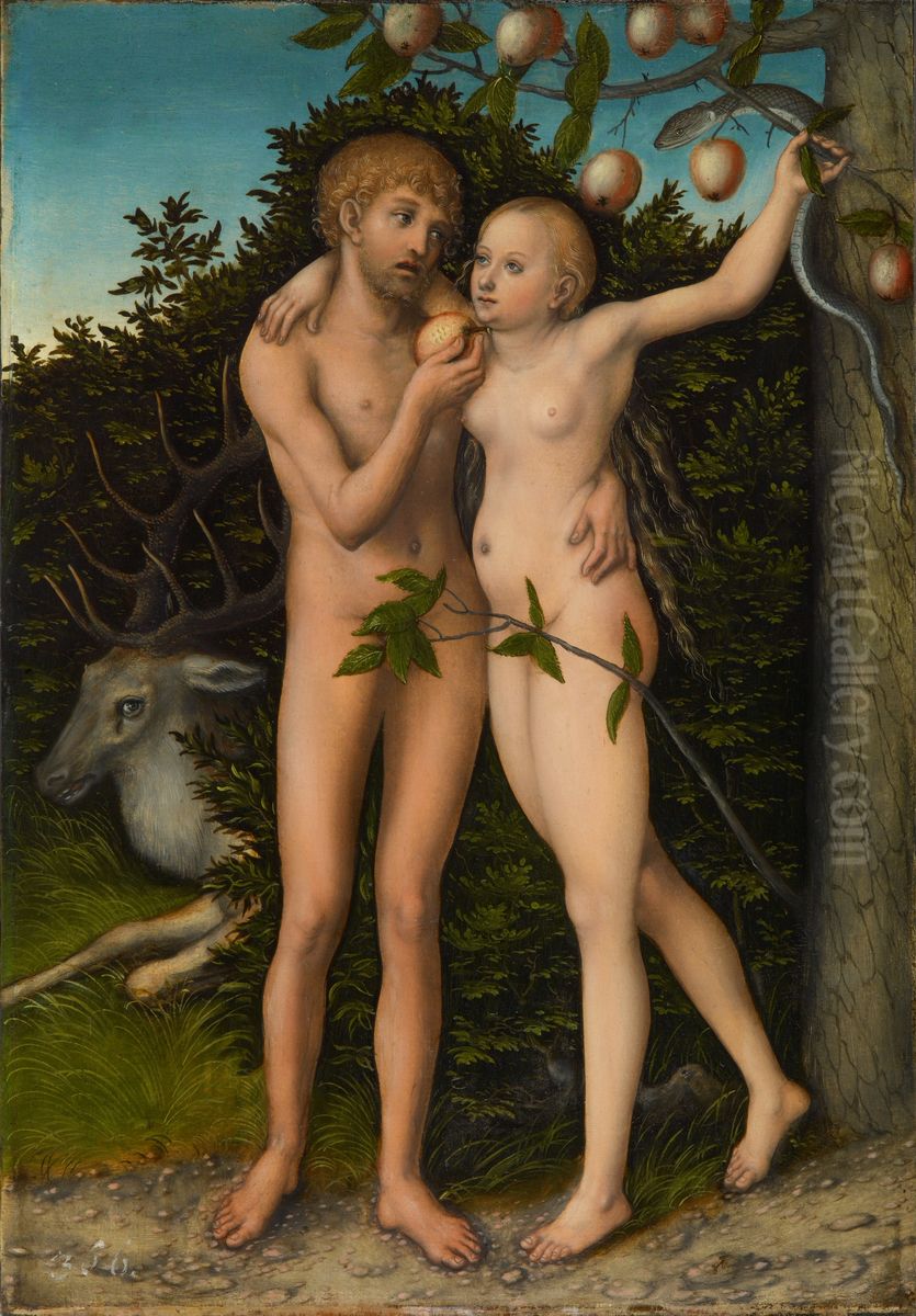 The Fall of Man Oil Painting by Lucas Cranach the Elder