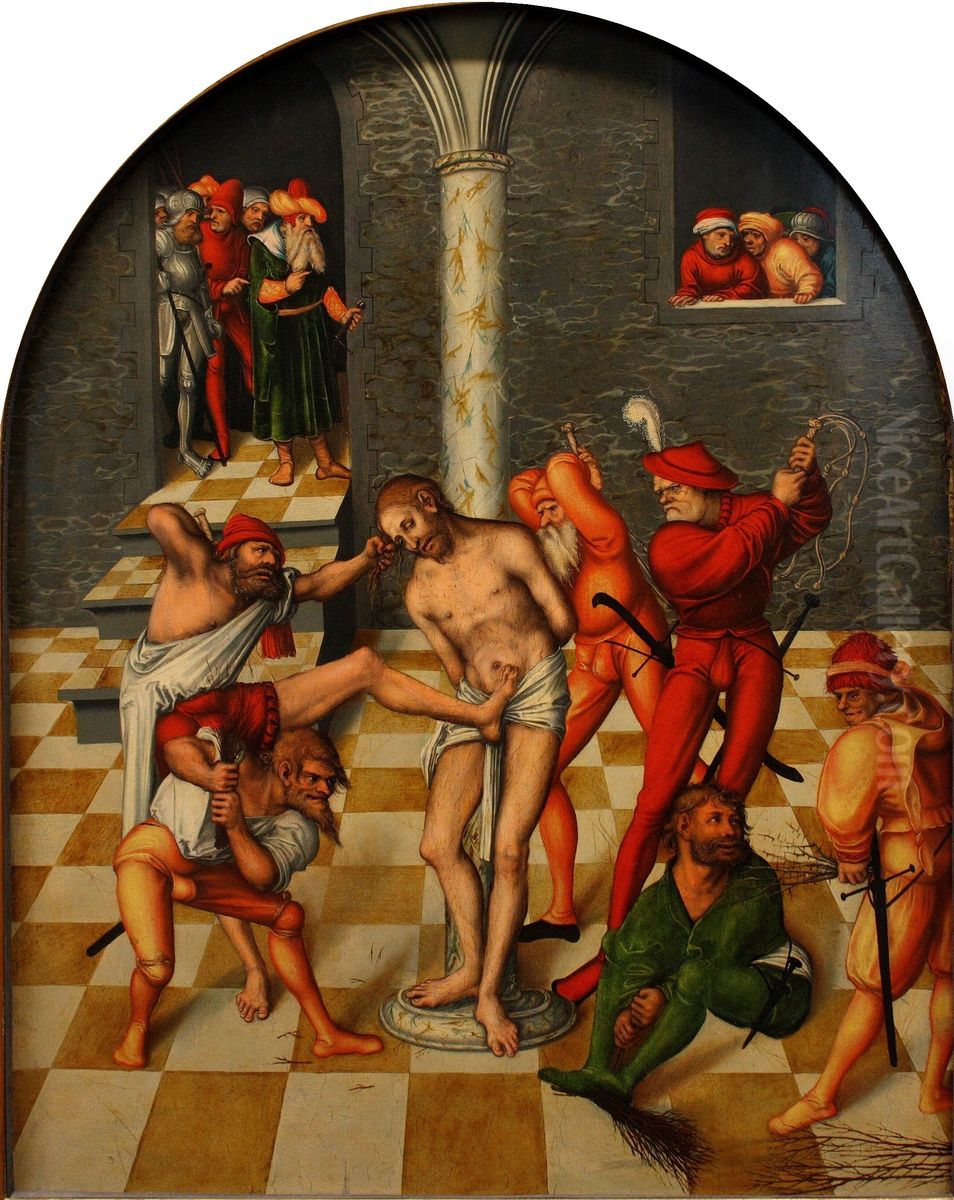 Flagellation of Christ Oil Painting by Lucas Cranach the Elder