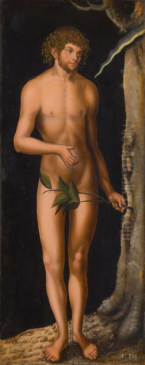 Adam Oil Painting by Lucas Cranach the Elder