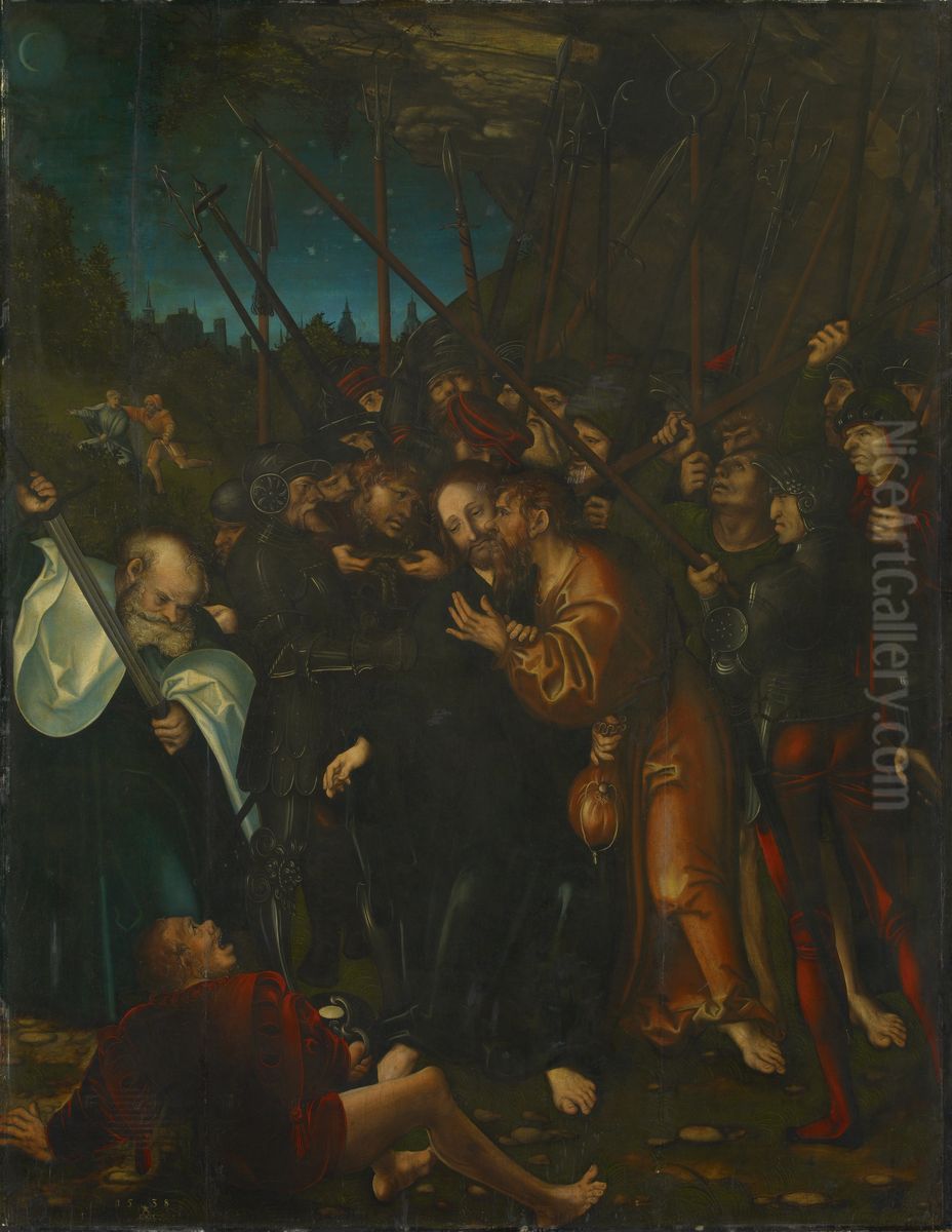 Christ's Arrest Oil Painting by Lucas Cranach the Elder