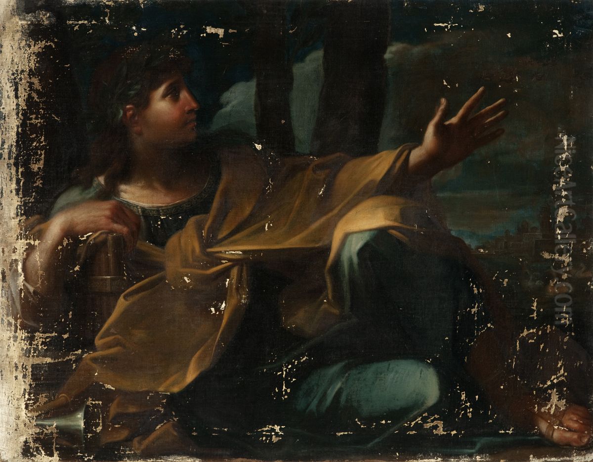 Bekranzte Muse Oil Painting by Donato Creti