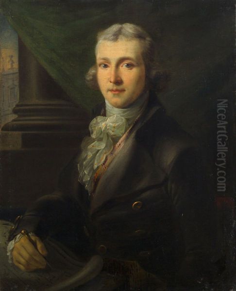 Bildnis eines jungen Architekten Oil Painting by Joseph Dorffmeister