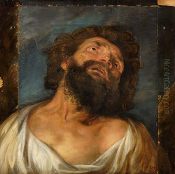 Studienkopf eines Schachers Oil Painting by Sir Anthony Van Dyck