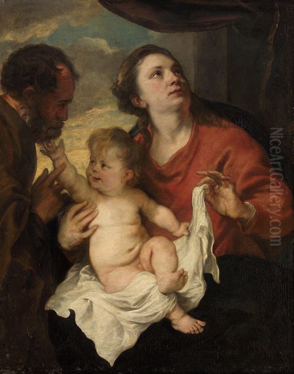 Heilige Familie Oil Painting by Sir Anthony Van Dyck