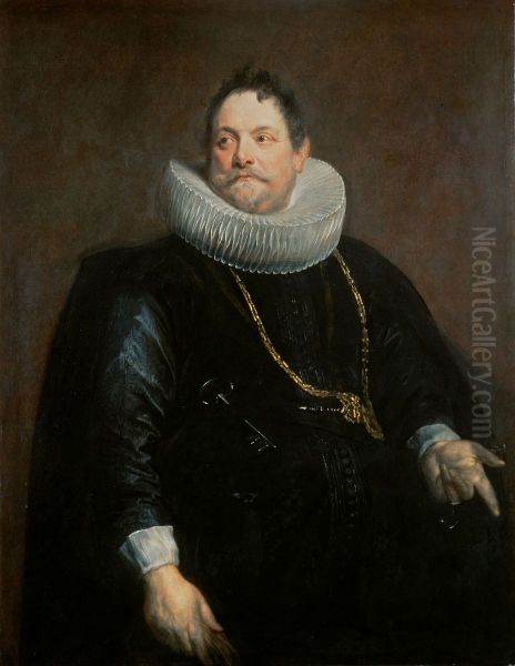 Portrait of Jan van Montfort Oil Painting by Sir Anthony Van Dyck