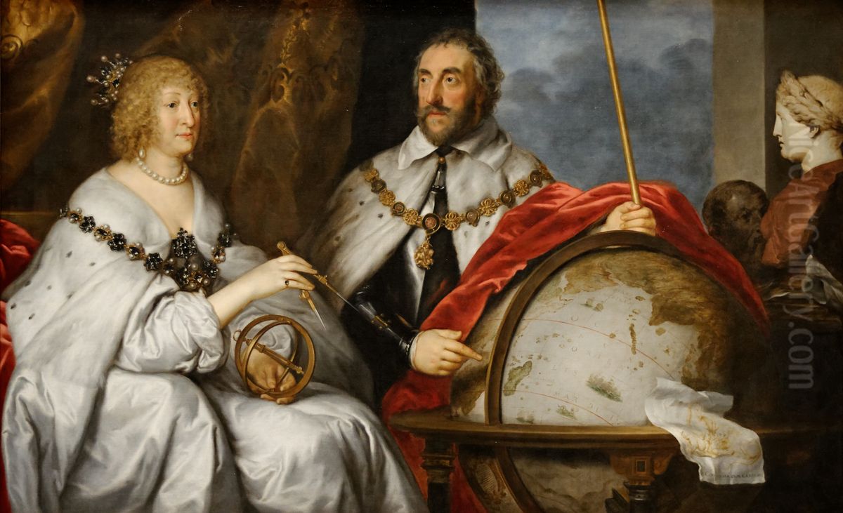 Thomas Howard Graf Arundel (1586-1646) und seine Gattin Alethea Talbot Oil Painting by Sir Anthony Van Dyck