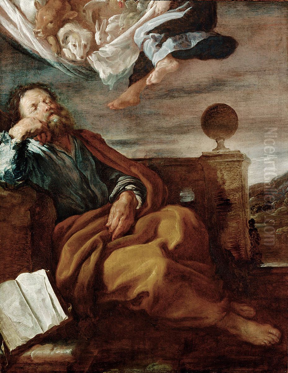 Peter's vision of a sheet with animals Oil Painting by Domenico Fetti
