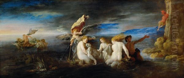 Hero Mourning the Dead Leander Oil Painting by Domenico Fetti