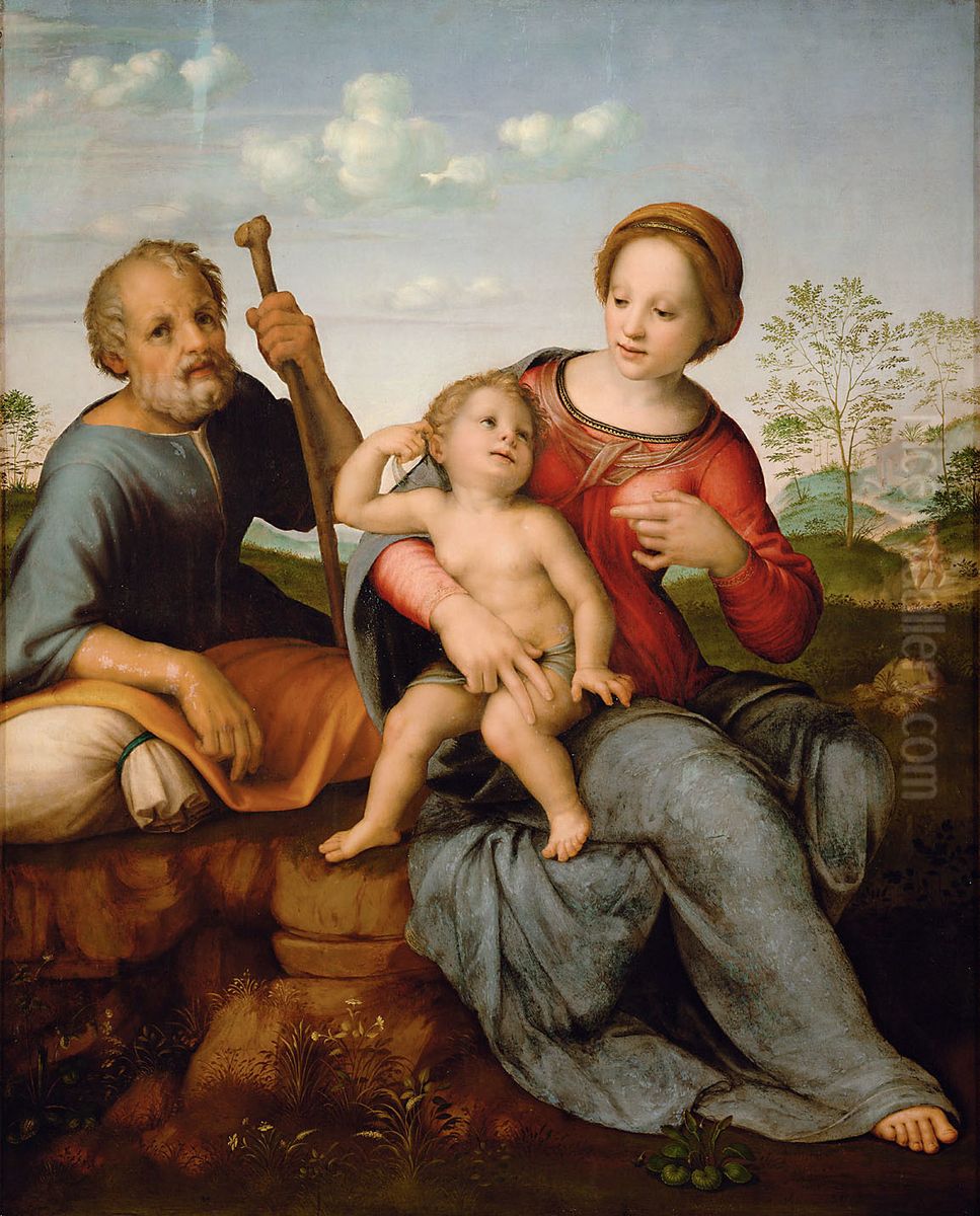 Heilige Familie Oil Painting by Francesco Franciabigio