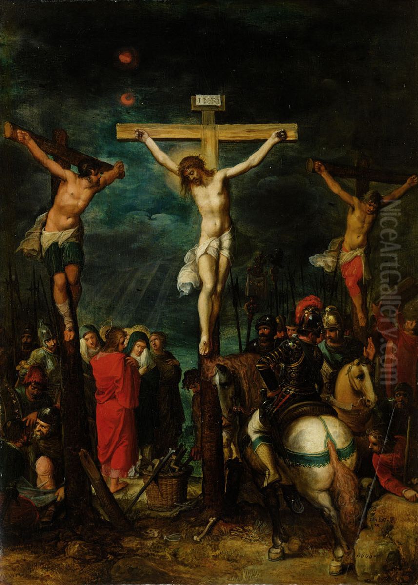 Crucifixion Oil Painting by Frans Francken the Younger