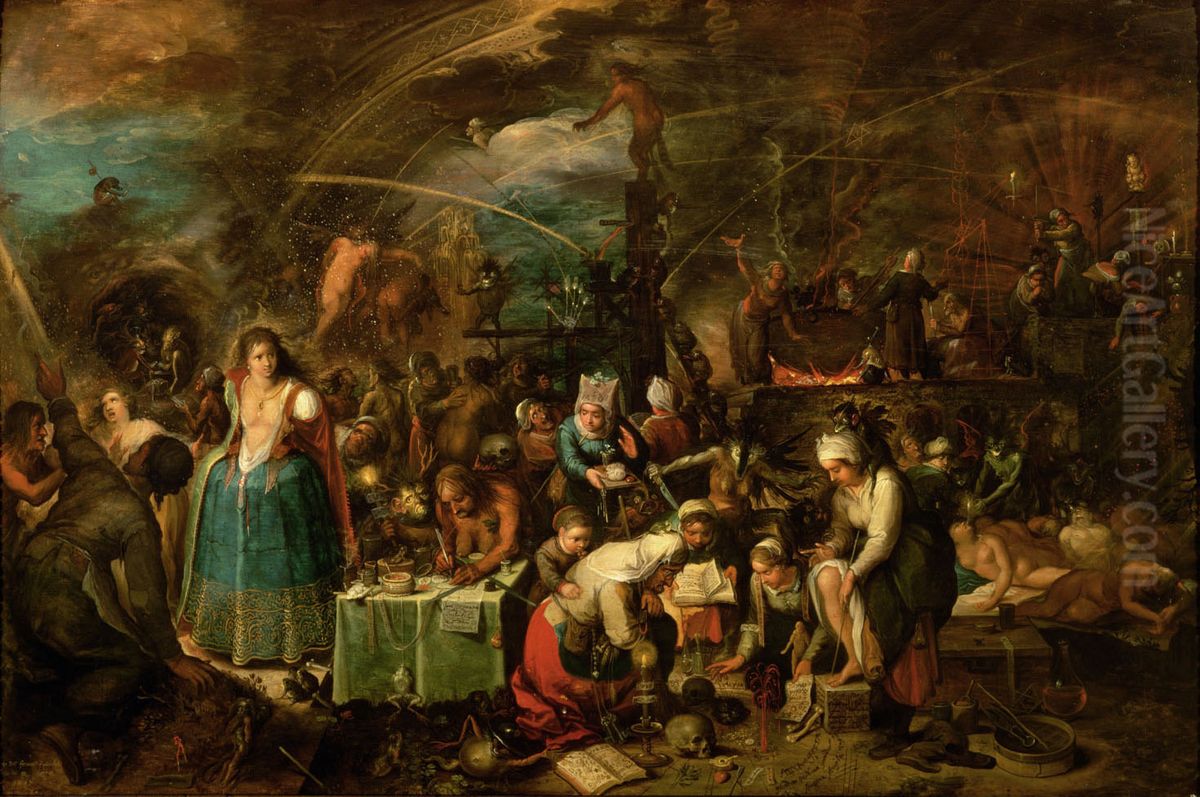 Assembly of Witches Oil Painting by Frans Francken the Younger