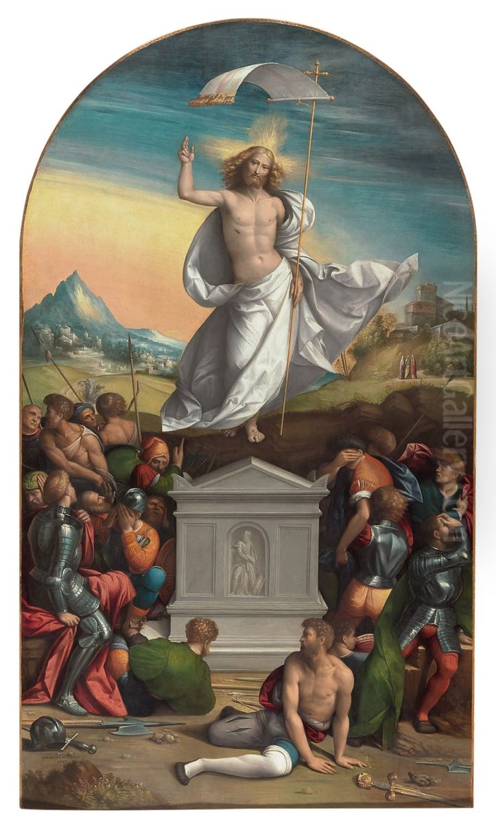 Resurrection of Christ Oil Painting by Benvenuto Tisi