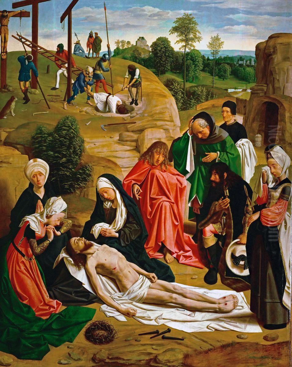 Lamentation over the Dead Christ Oil Painting by Geertgen tot Sint Jans