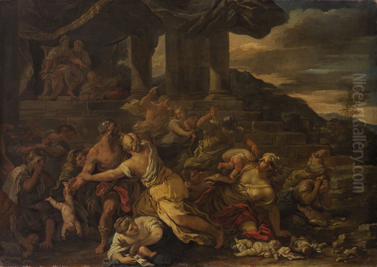 Bethlehemitischer Kindermord Oil Painting by Luca Giordano