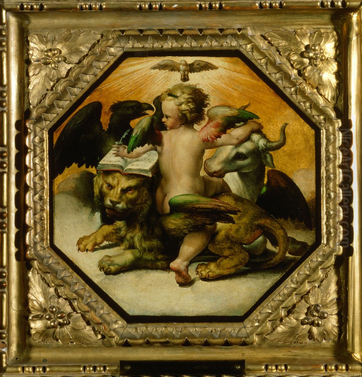 Evangelistensymbole Oil Painting by Giulio Romano (Orbetto)