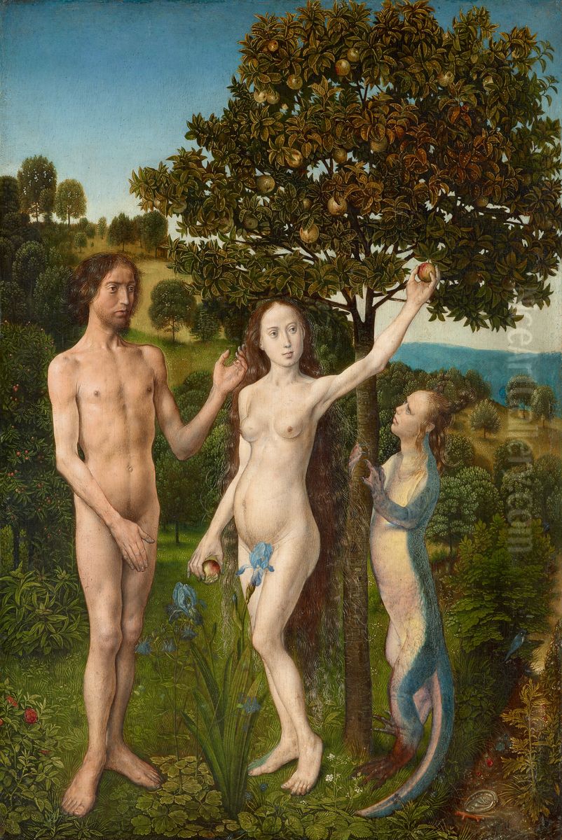 The Fall of Man Oil Painting by Hugo Van Der Goes