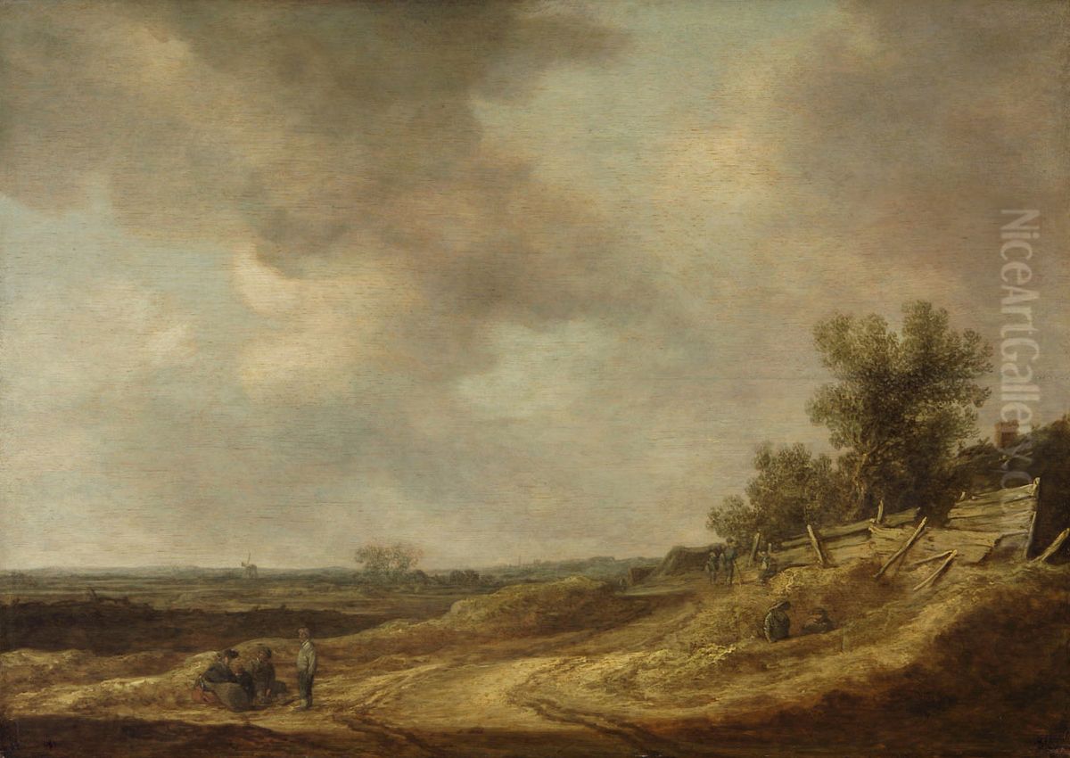 Flat landscape Oil Painting by Jan van Goyen