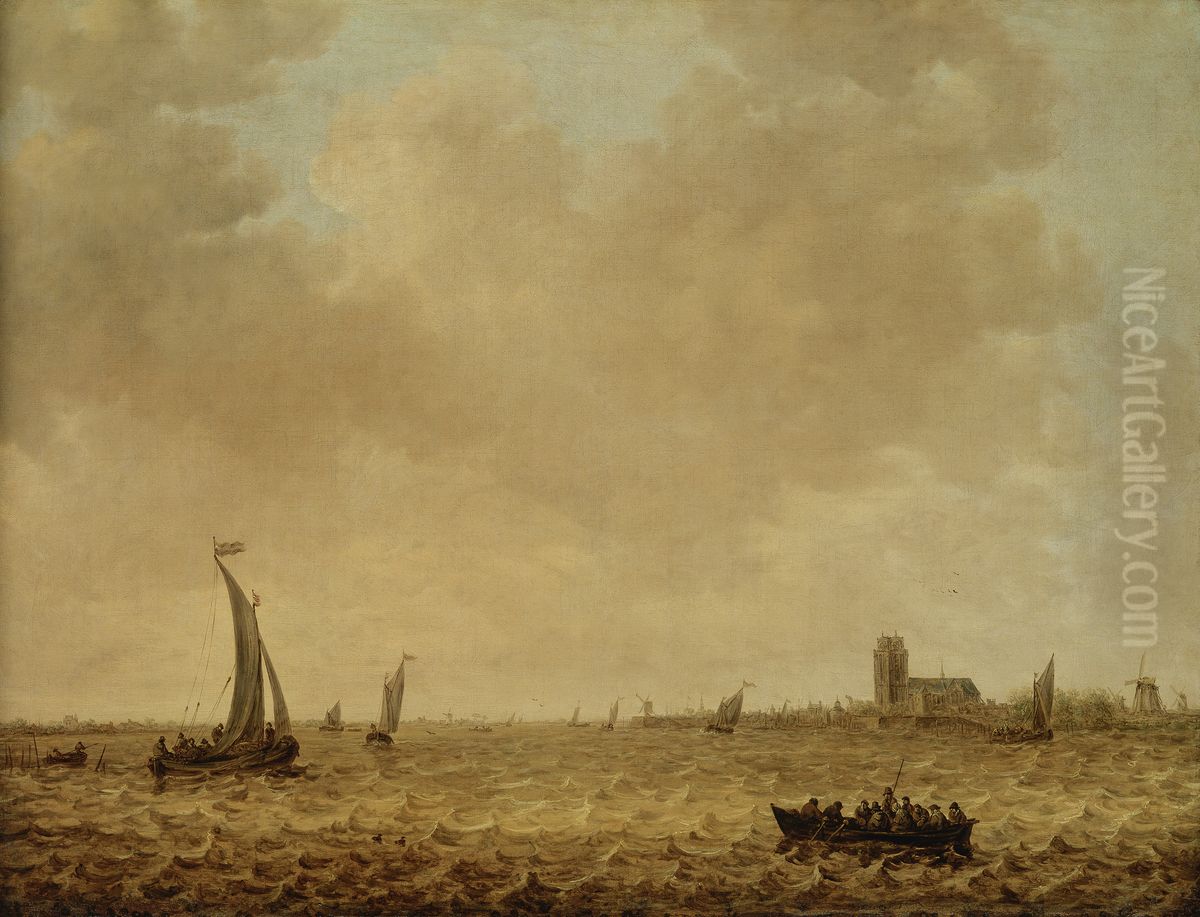 Gezicht op Dordrecht Oil Painting by Jan van Goyen