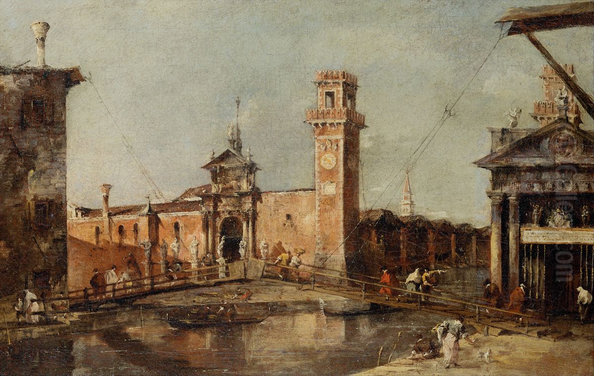 The Entrance to the Arsenal in Venice Oil Painting by Francesco Guardi