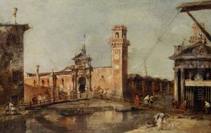 The Entrance to the Arsenal in Venice