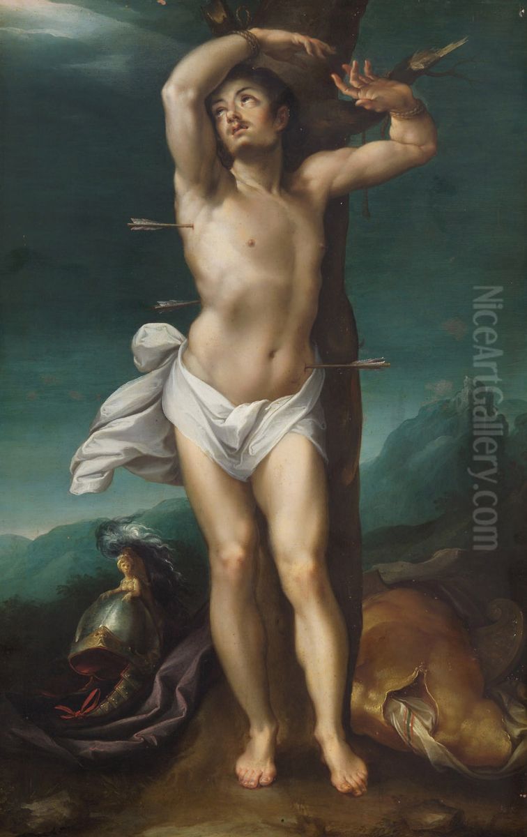 Hl. Sebastian Oil Painting by Matthaus Gundelach