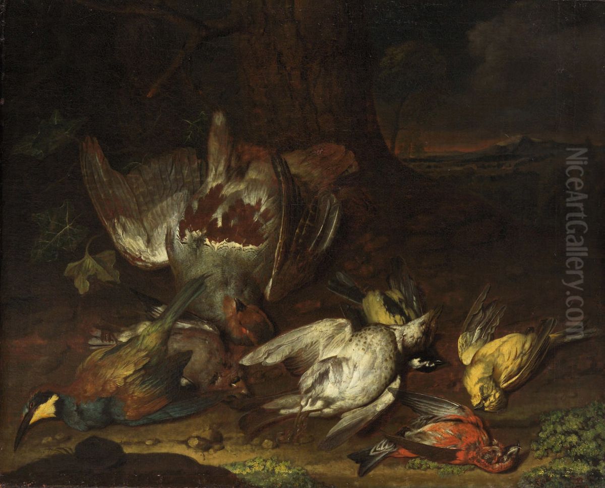 Totes Geflugel Oil Painting by Philipp Ferdinand de Hamilton