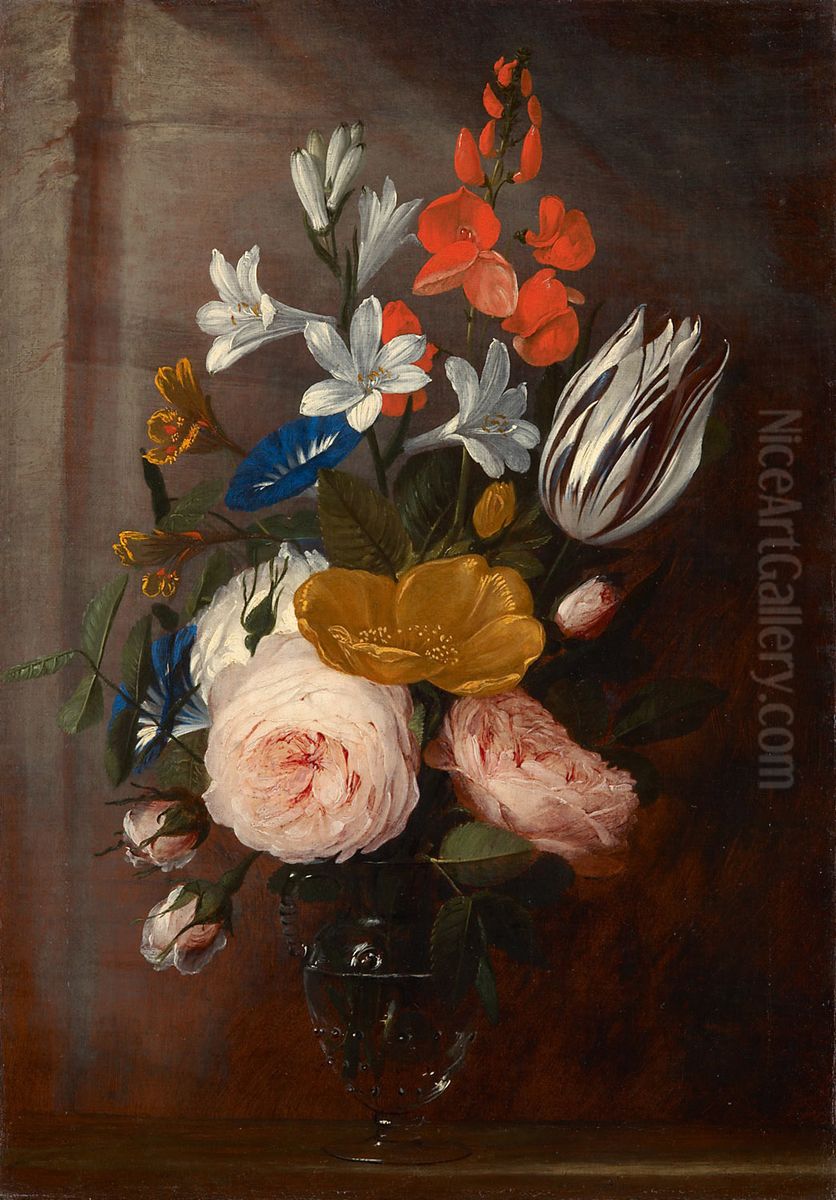Boeket Oil Painting by Jan van den Hecke