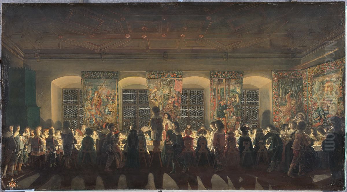 Nocturnal banquet Oil Painting by Wolfgang Heimbach