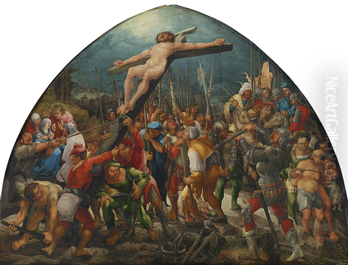 Kreuzerhohung Christi Oil Painting by Wolf Huber
