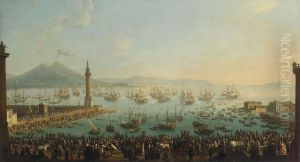 Hafen von Neapel mit Abfahrt Karls III. nach Spanien (1759) Hafen von Neapel mit Abfahrt Karls III. nach Spanien (1759)