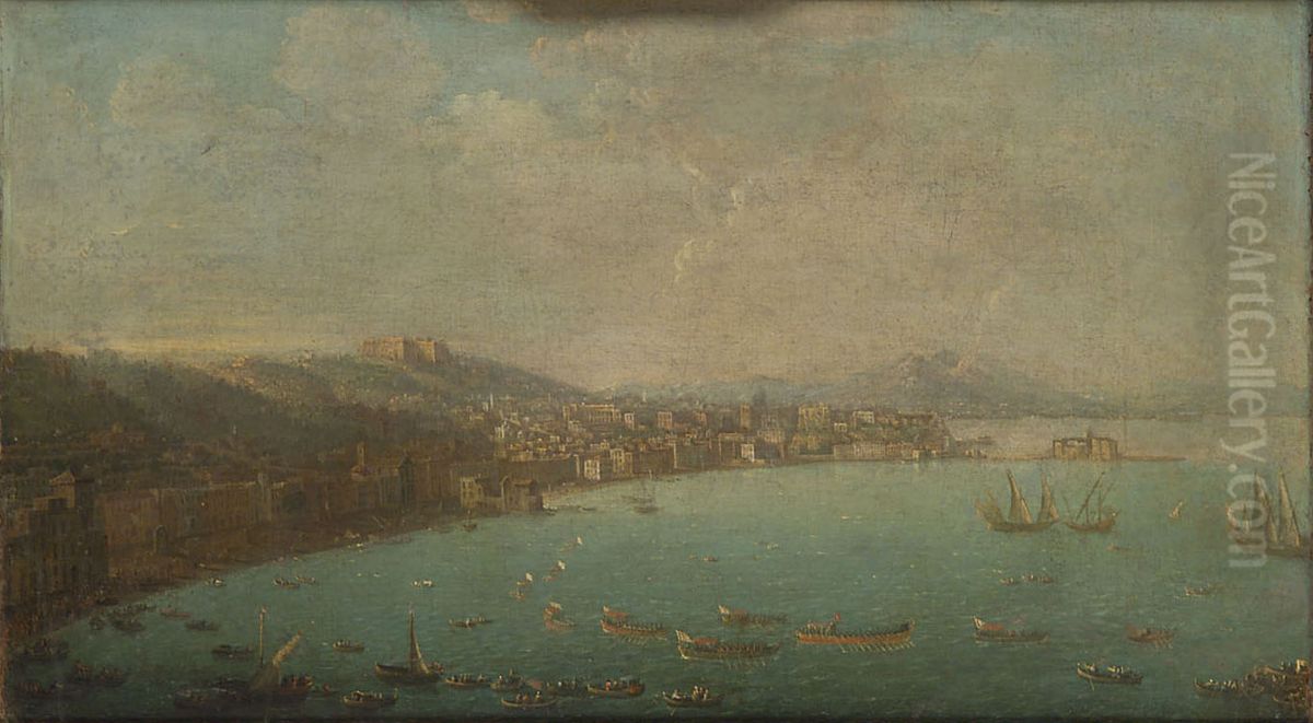 Ansicht von Posilippo auf Pizzofalcone in Neapel Oil Painting by Antonio Joli