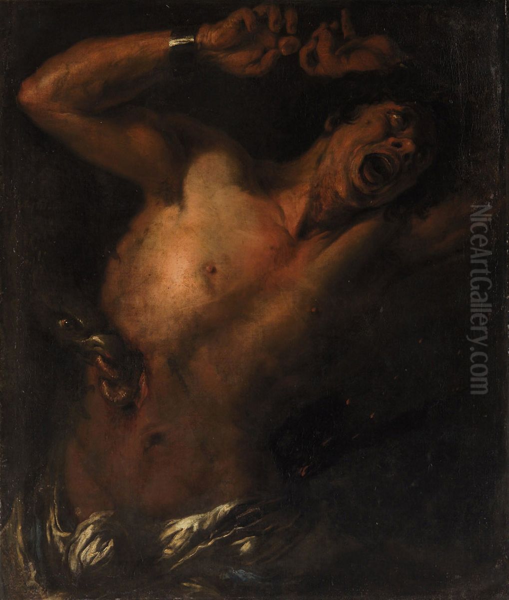 Tityus Oil Painting by Giovan Battista Langetti