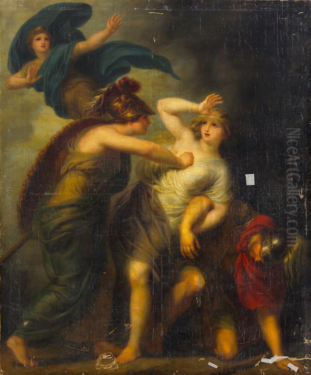 Mars, Minerva and Venus Oil Painting by Andries Cornelis Lens