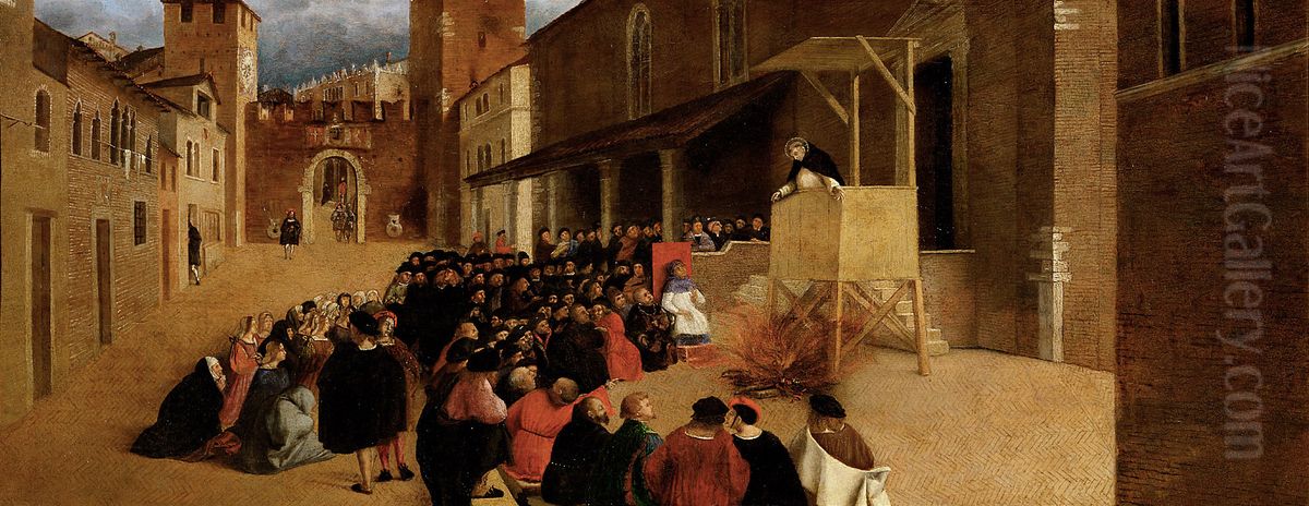 Homily of St. Dominic in Recanati Oil Painting by Lorenzo Lotto
