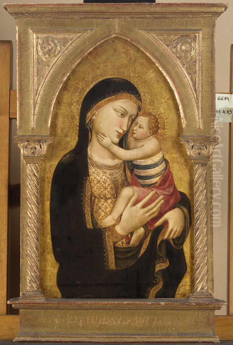 Maria mit Kind Oil Painting by Mariotto Di Nardo