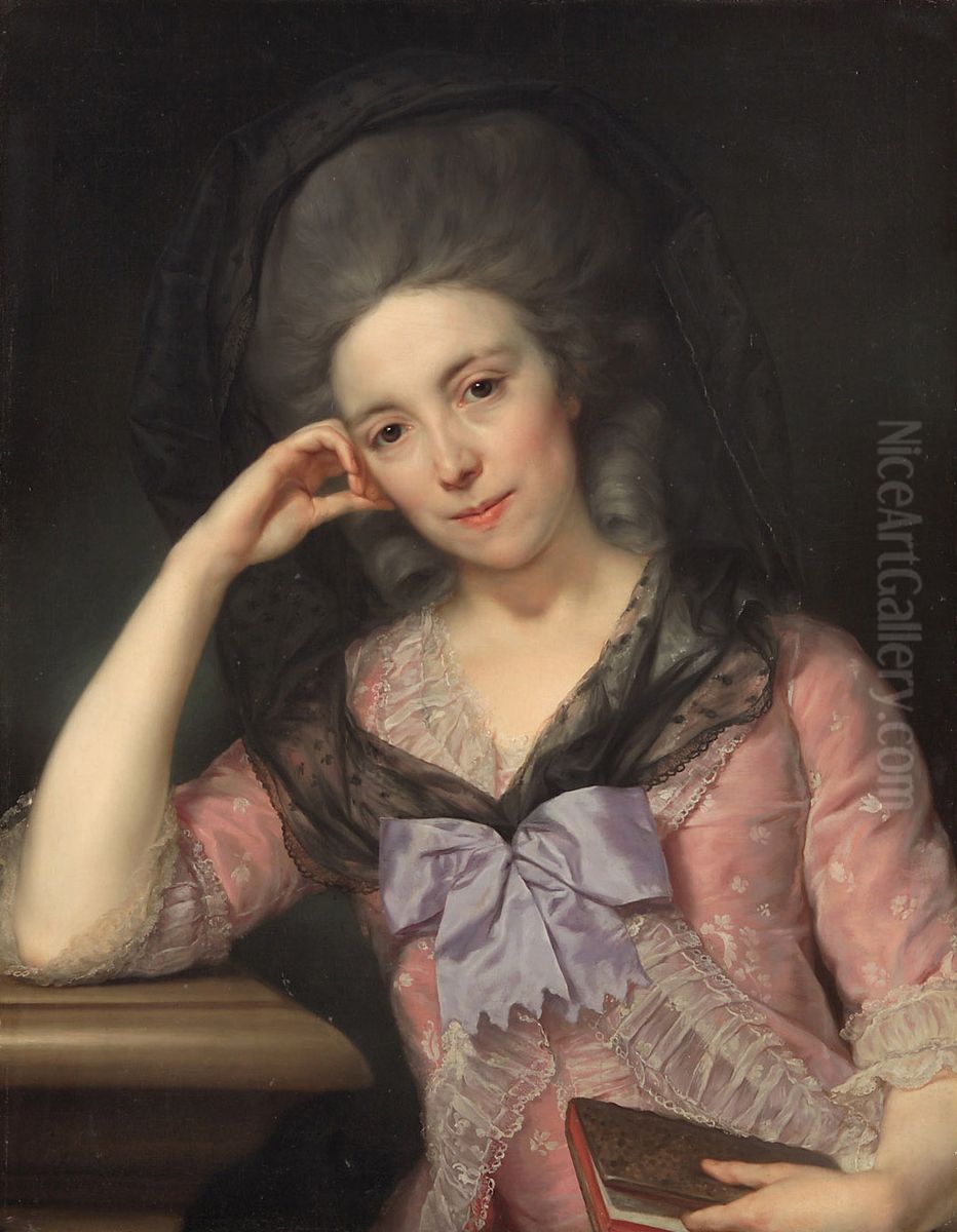 Portrait of Elisabeth Hervey, Countess of Bristol (1733-1800) Oil Painting by Anton von Maron