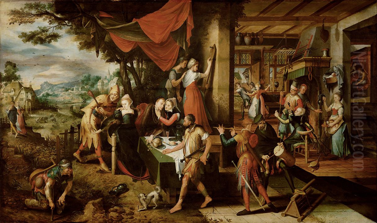 Gleichnis vom verlorenen Sohn Oil Painting by Master Of The Prodigal Son