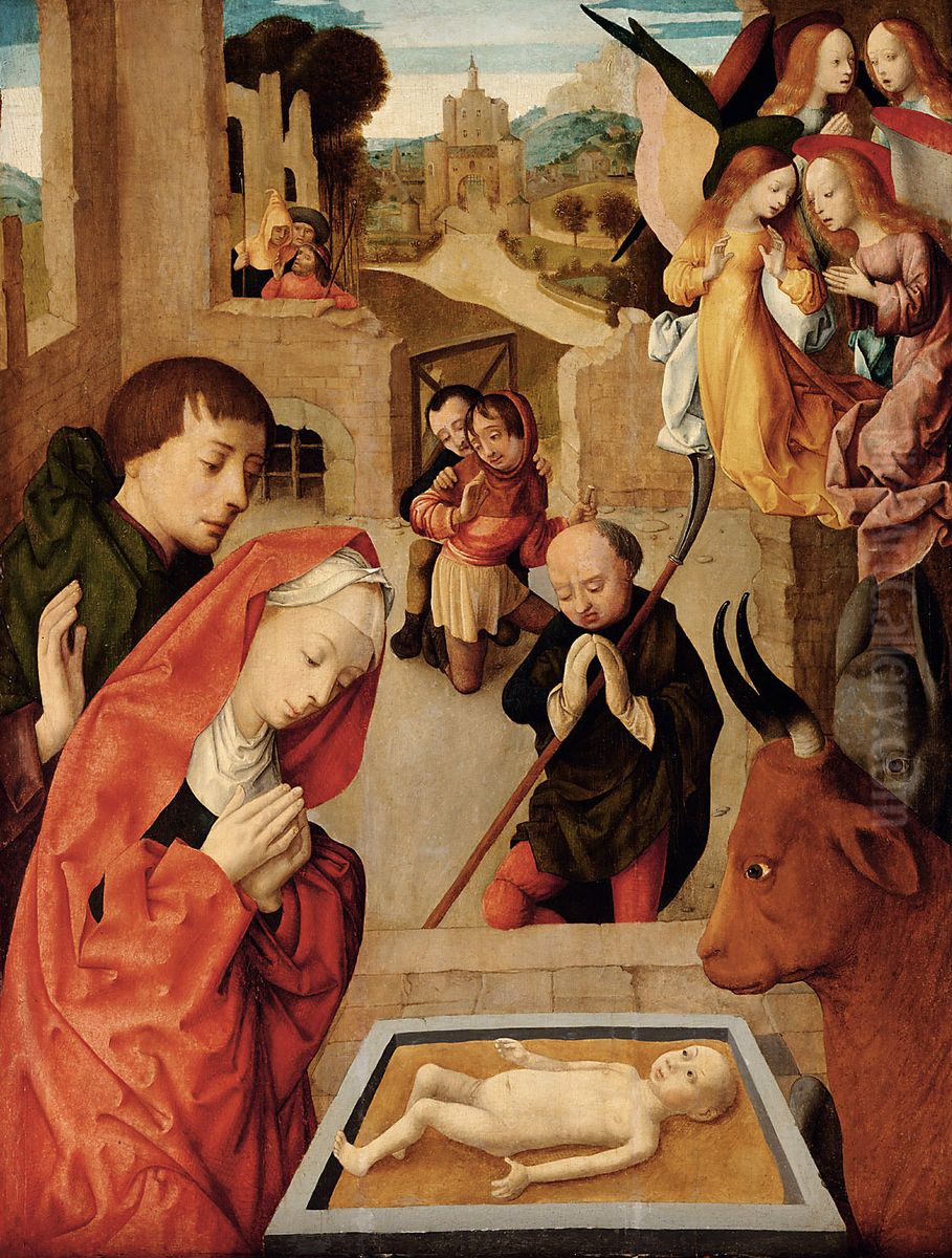 Birth of Christ Oil Painting by Master of the Virgo inter Virgines