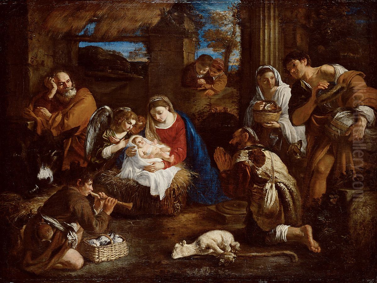 Adoration of the Shepherds Oil Painting by Pier Francesco Mola Adoration of the Shepherds Oil Painting by Pier Francesco Mola