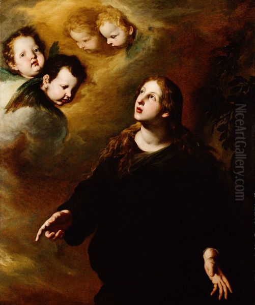 Hl. Maria Magdalena / Hl. Rosalia Oil Painting by Pietro Novelli