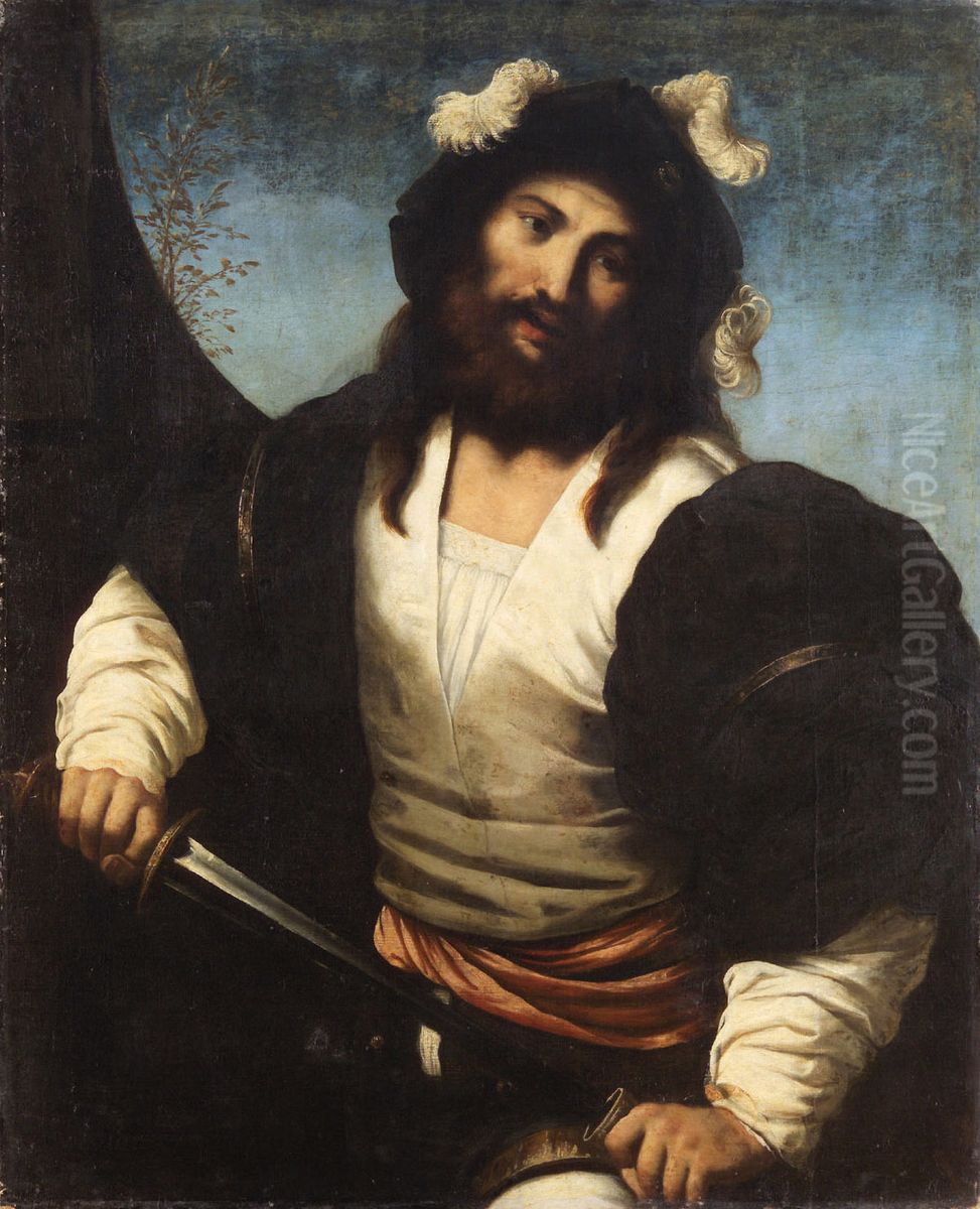 Warrior Oil Painting by Pietro della Vecchia Warrior Oil Painting by Pietro della Vecchia