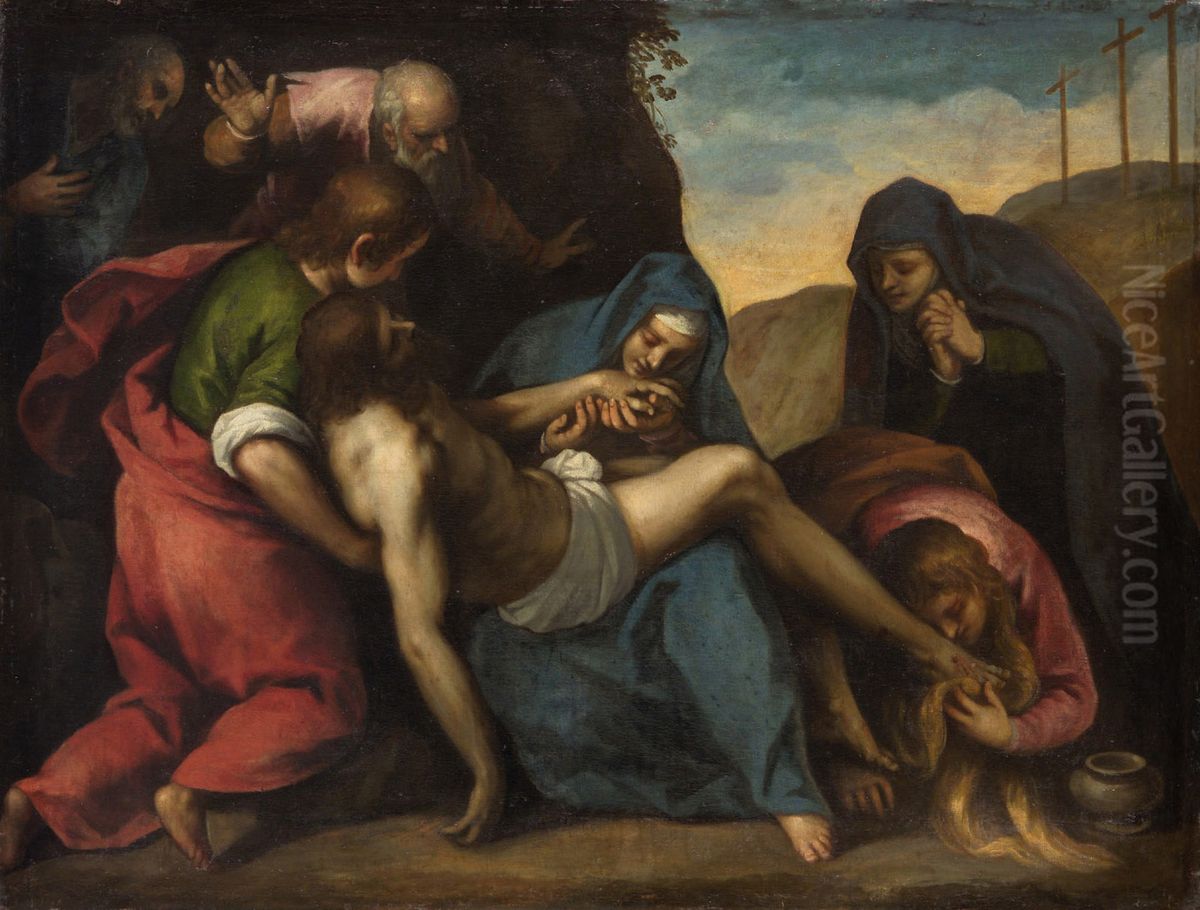 Beweinung Christi Oil Painting by Palma il Giovane