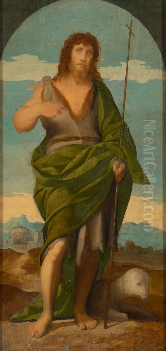 John the Baptist Oil Painting by Palma Vecchio