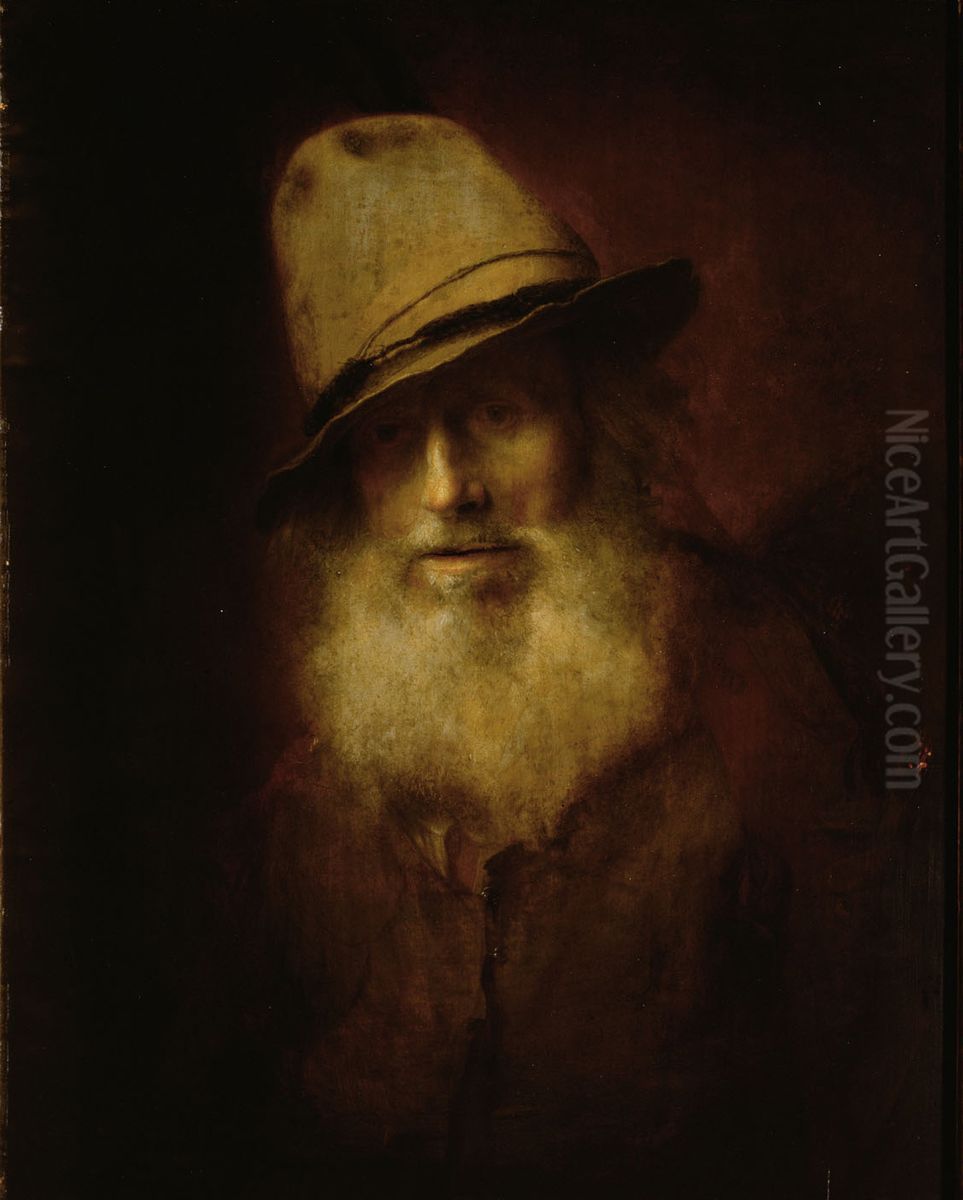 Bildnis eines bartigen Mannes mit Hut Oil Painting by Christopher Paudiss